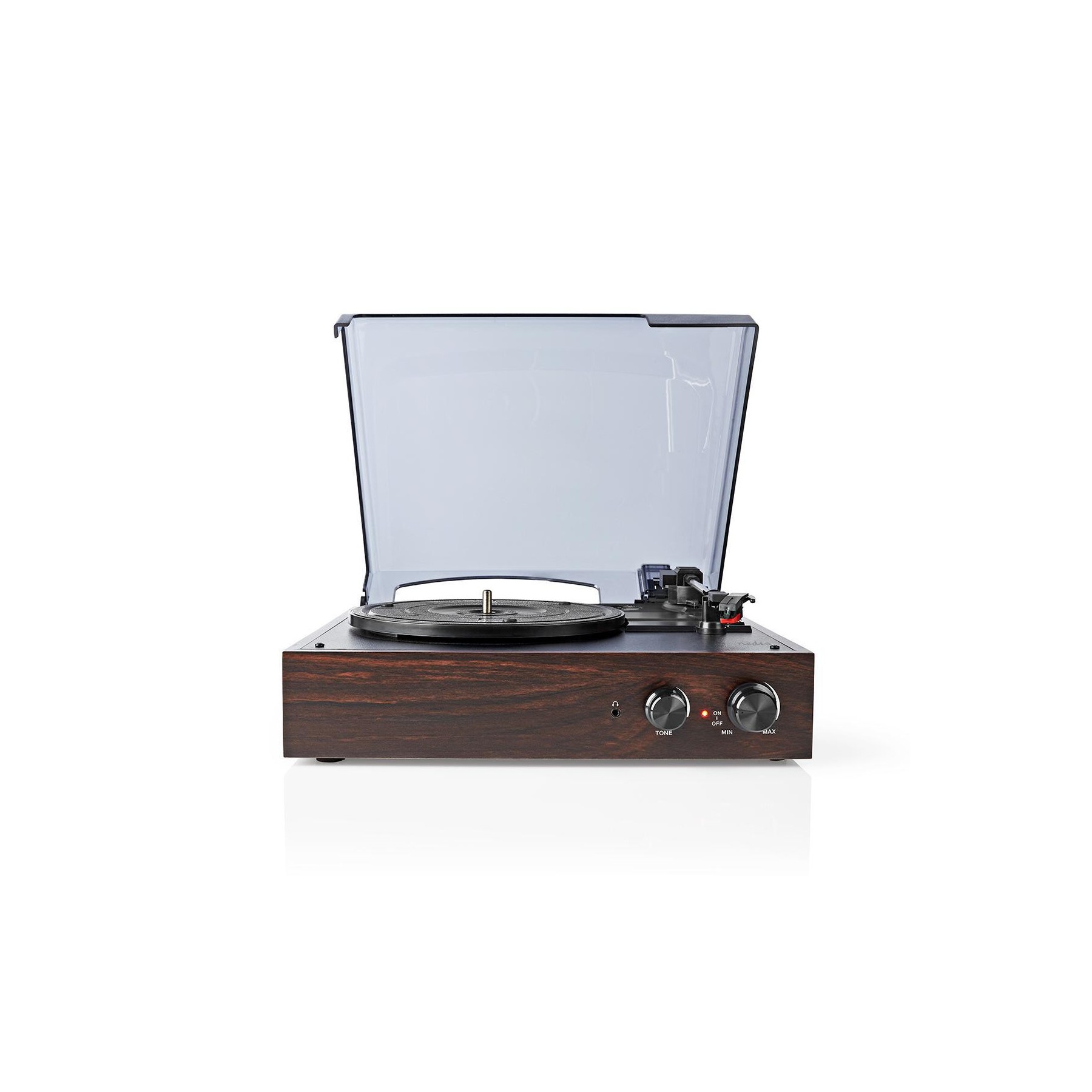 NEDIS TOCADISCOS 33 | 45 | 78 RPM | 18 W |CONVERSIÓN A MP3 | ABS | MDF | MARRÓN