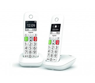 GIGASET TELEFONO DECT E290 TECLAS GRANDES WHITE DUO