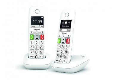 GIGASET TELEFONO DECT E290 TECLAS GRANDES WHITE DUO