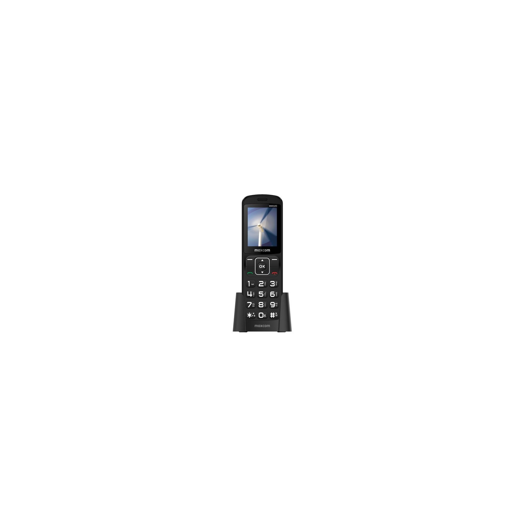 MAXCOM TELEFONO FIJO DEC MM32D 2,4" 2G SIM BLACK (NO RJ11)
