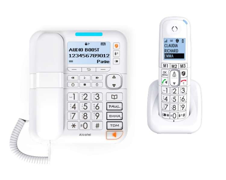ALCATEL TELEFONO DEC XL785 COMBO WHITE