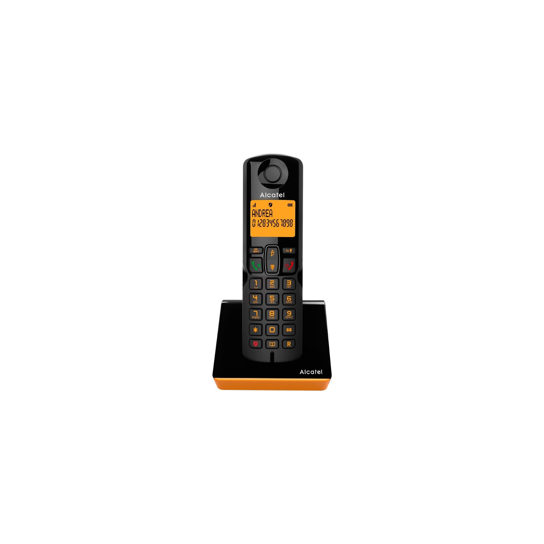 ALCATEL TELEFONO DEC S280  BLACK+ORANGE