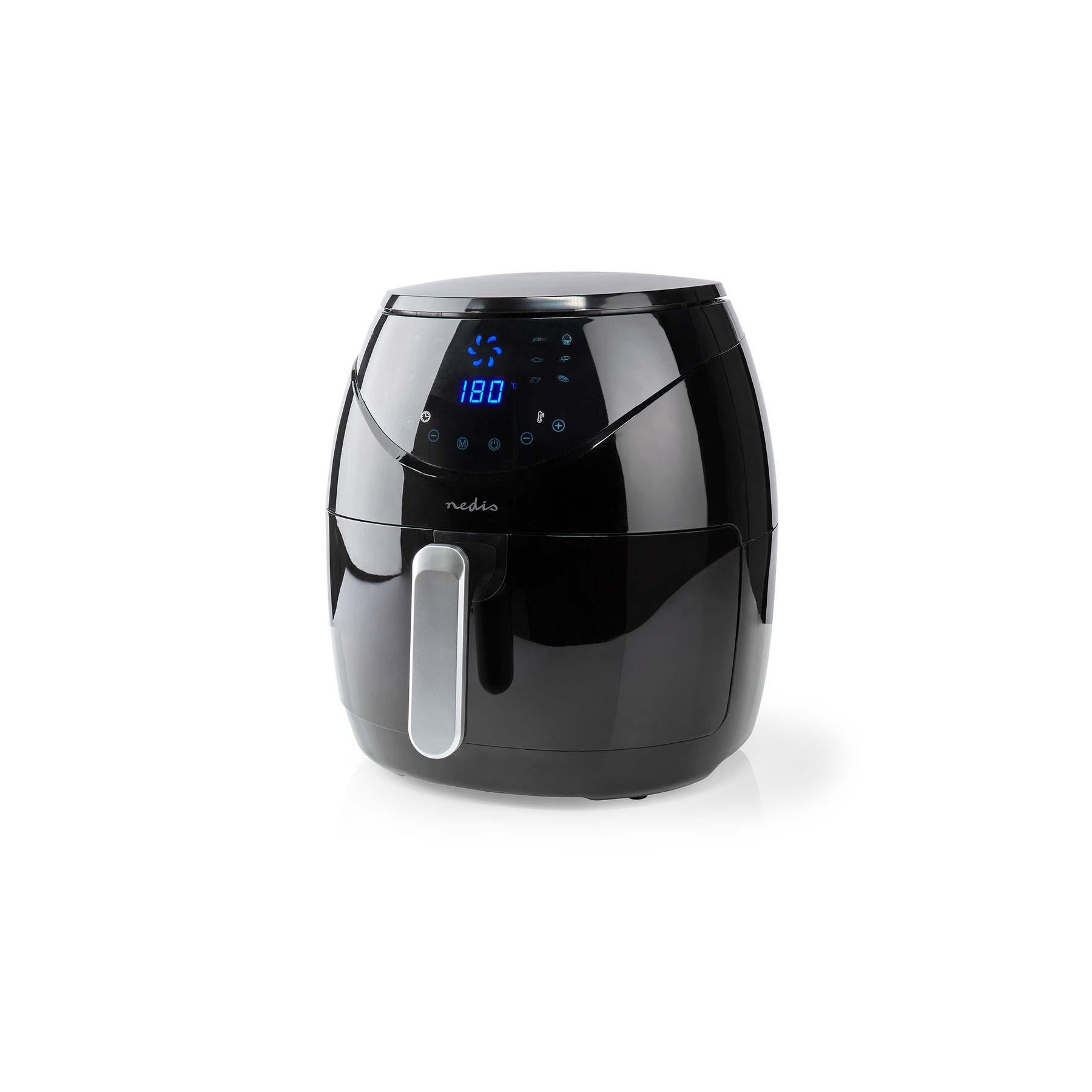 NEDIS FREIDORA DE AIRE CALIENTE | 6.5 L | MINUTERO: 60 MIN | DIGITAL | NEGRO