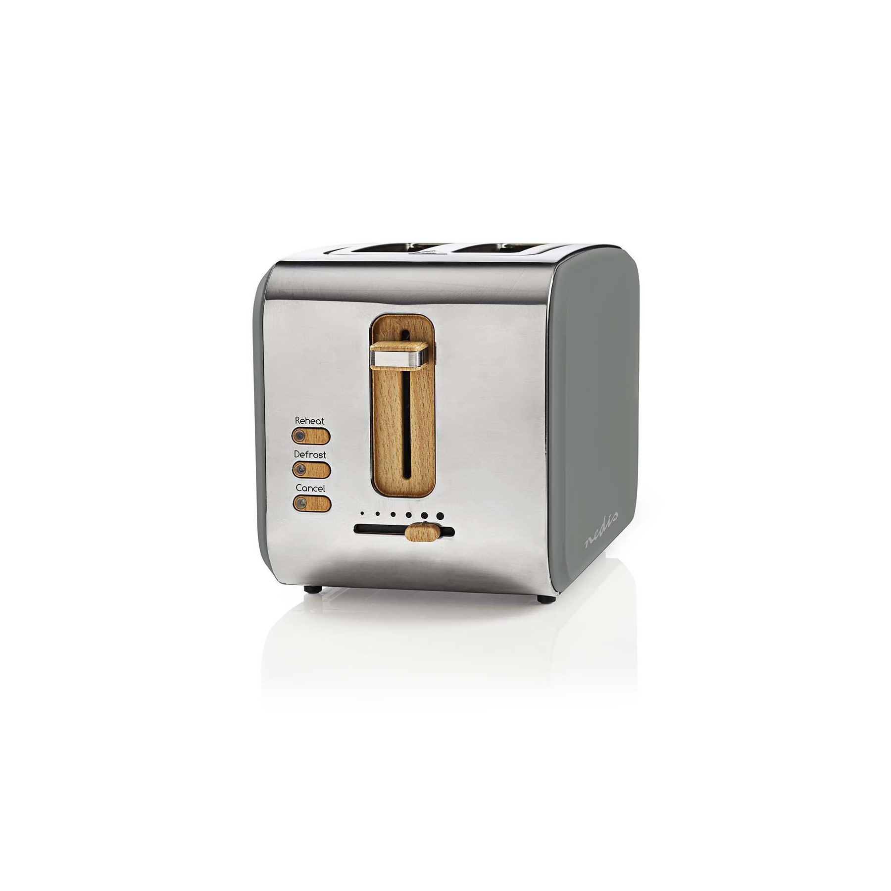 NEDIS TOSTADORA | SERIE SUAVE AL TACTO | 2 RANURAS | NIVELES DE BROWNING:6 GRIS