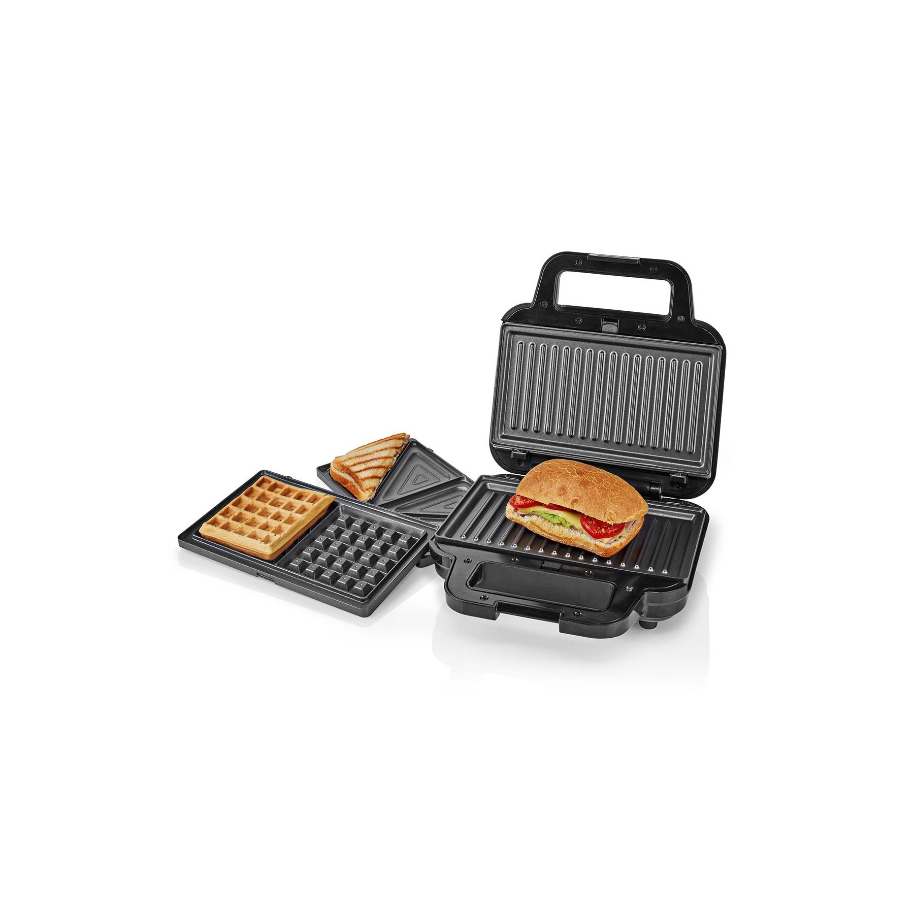NEDIS MULTI GRILL | GRILL / SANDWICH / WAFFLE | 700 W | 22 X 12.5 CM | CONTROL