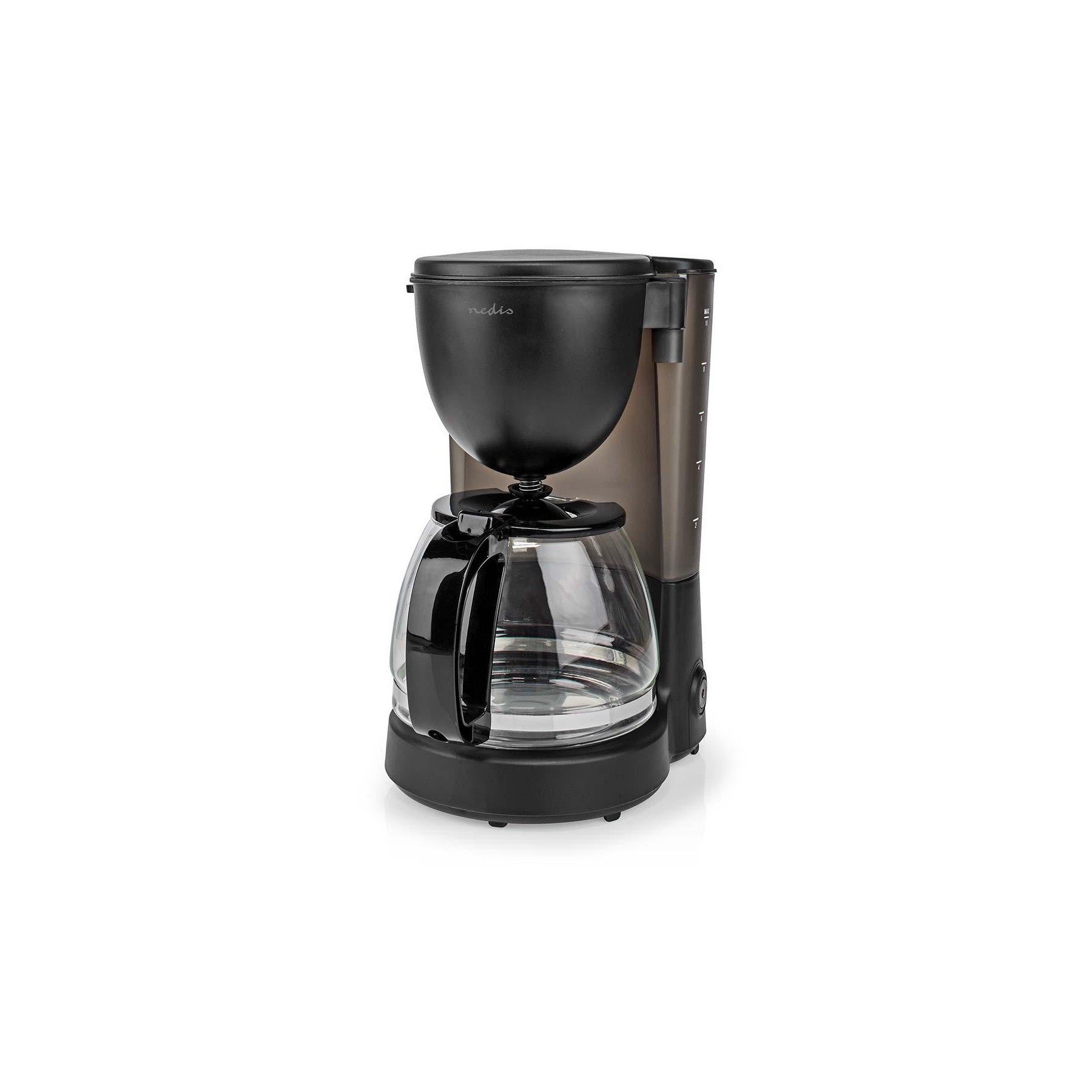 NEDIS CAFETERA | CAFE FILTRADO | 1.25 L | 10 COPAS | CARACTERISTICA DE MANTENER CALIDO | NEGRO