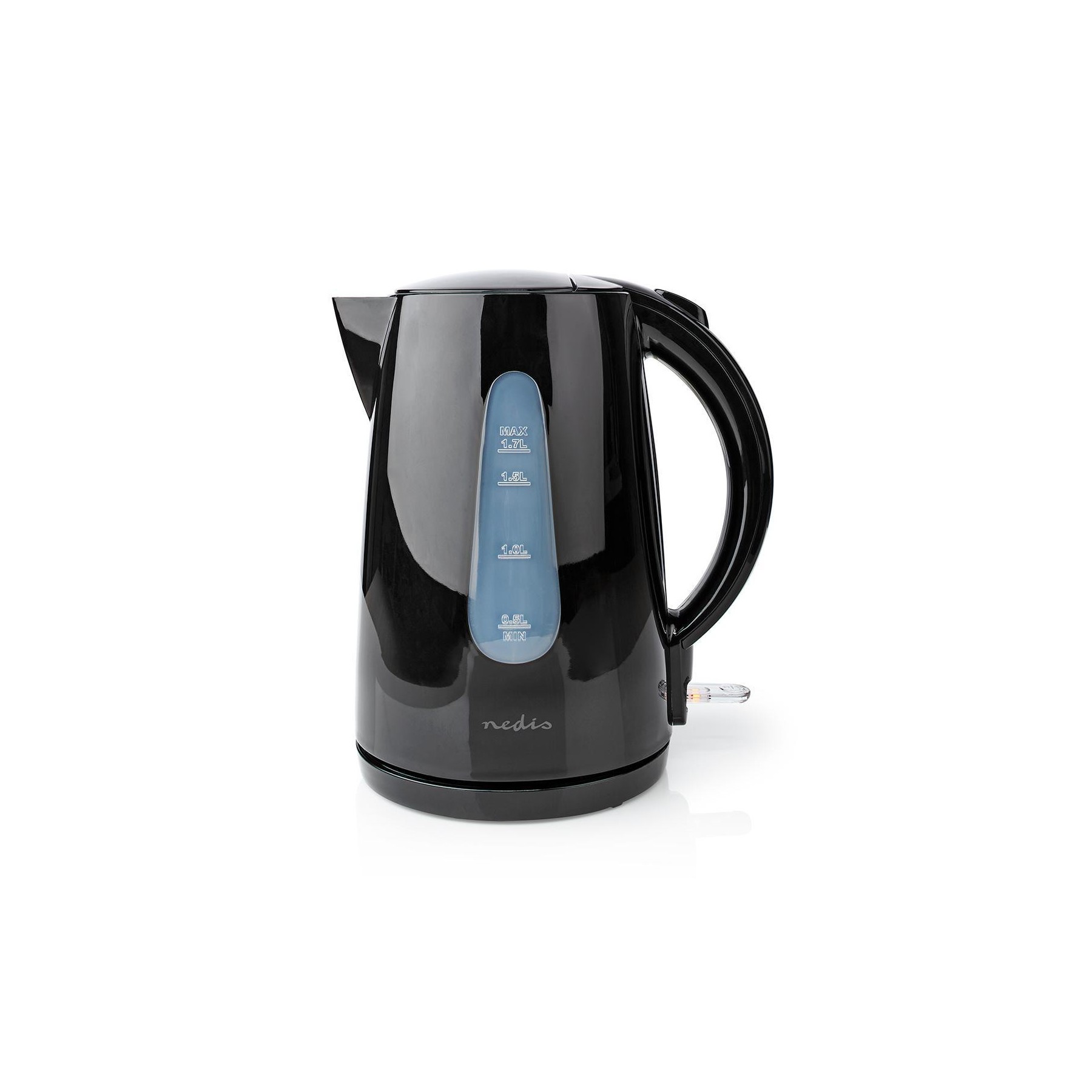 NEDIS HERVIDOR ELECTRICO | 1.7 L | PLÁSTICO | NEGRO | ROTABLE 360 GRADOS | ELEMENTO CALEFACTOR