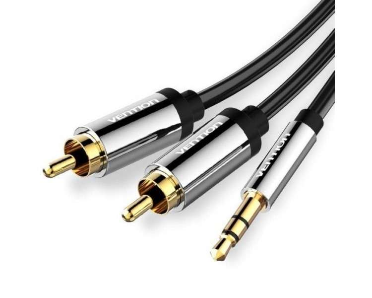 pullibEspecificaciones b liliVention BCFBI 35 mm macho a 2RCA macho Cable de audio 3M tipo de metal negro liliProceso de interf