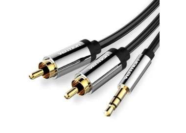 pullibEspecificaciones b liliVention BCFBI 35 mm macho a 2RCA macho Cable de audio 3M tipo de metal negro liliProceso de interf