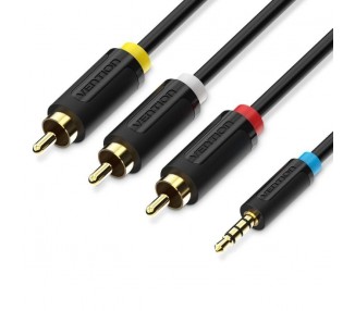 ph2Convierta una conexion estereo de 35 mm a enchufes 3RCA derecho izquierdo cable rojo y blanco nbsp h2El cable de conexion es