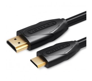 h2Cable de video Vention Mini HDMI a HDMI h2p ppCable Mini HDMI a HDMI convierta mini HDMI a sus dispositivos en HDMI estandar 