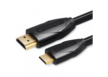h2Cable de video Vention Mini HDMI a HDMI h2p ppCable Mini HDMI a HDMI convierta mini HDMI a sus dispositivos en HDMI estandar 
