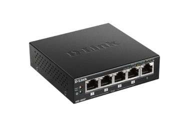 h2Rapido Compacto Comodo h2pEl switch de 5 puertos Gigabit D Link DGS 1005P le permite conectar a la red de datos y alimentar c