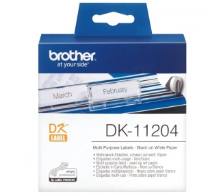 Brother Etiquetas DK11204 Multiuso 17x54 mm 400 ud