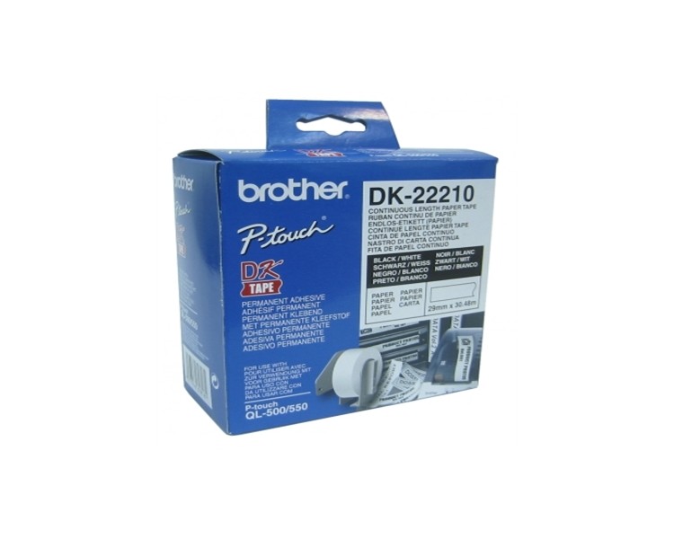 Brother Cinta DK22210 Papel Termico continuo 29mm