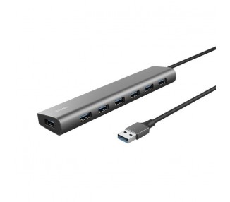 ph2Hub USB 32 Gen1 con 7 puertos h2Elegante hub USB de aluminio que aporta 7 puertos USB A adicionales con 5 Gbps de velocidad 