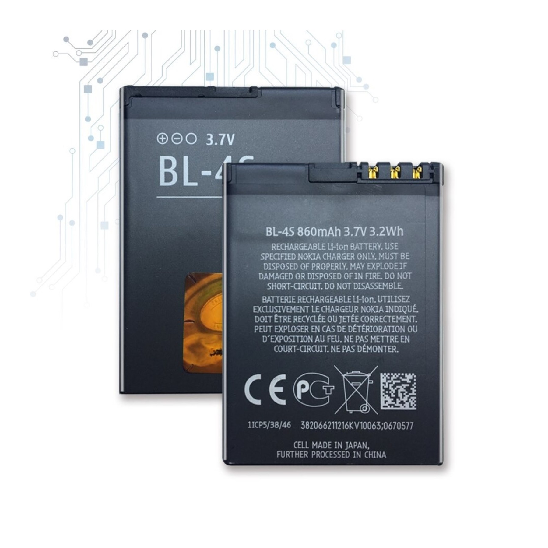 Bateria Original Interna Bl4S Bl-4S Para Nokia X3-02 2680 3600 6208