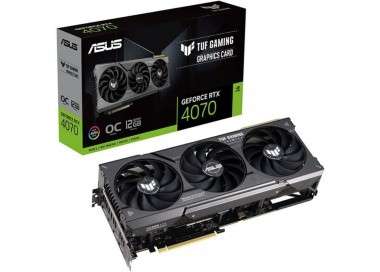 h2ASUS TUF Gaming GeForce RTX8482 4070 12GB GDDR6X OC Edition con DLSS 3 temperaturas mas bajas y mayor durabilidad h2p pulliIm