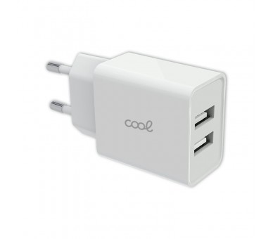 COOL CARGADOR RED UNIVERSAL ENTRADA 2 X USB  2.4 AMPERIOS BLANCO