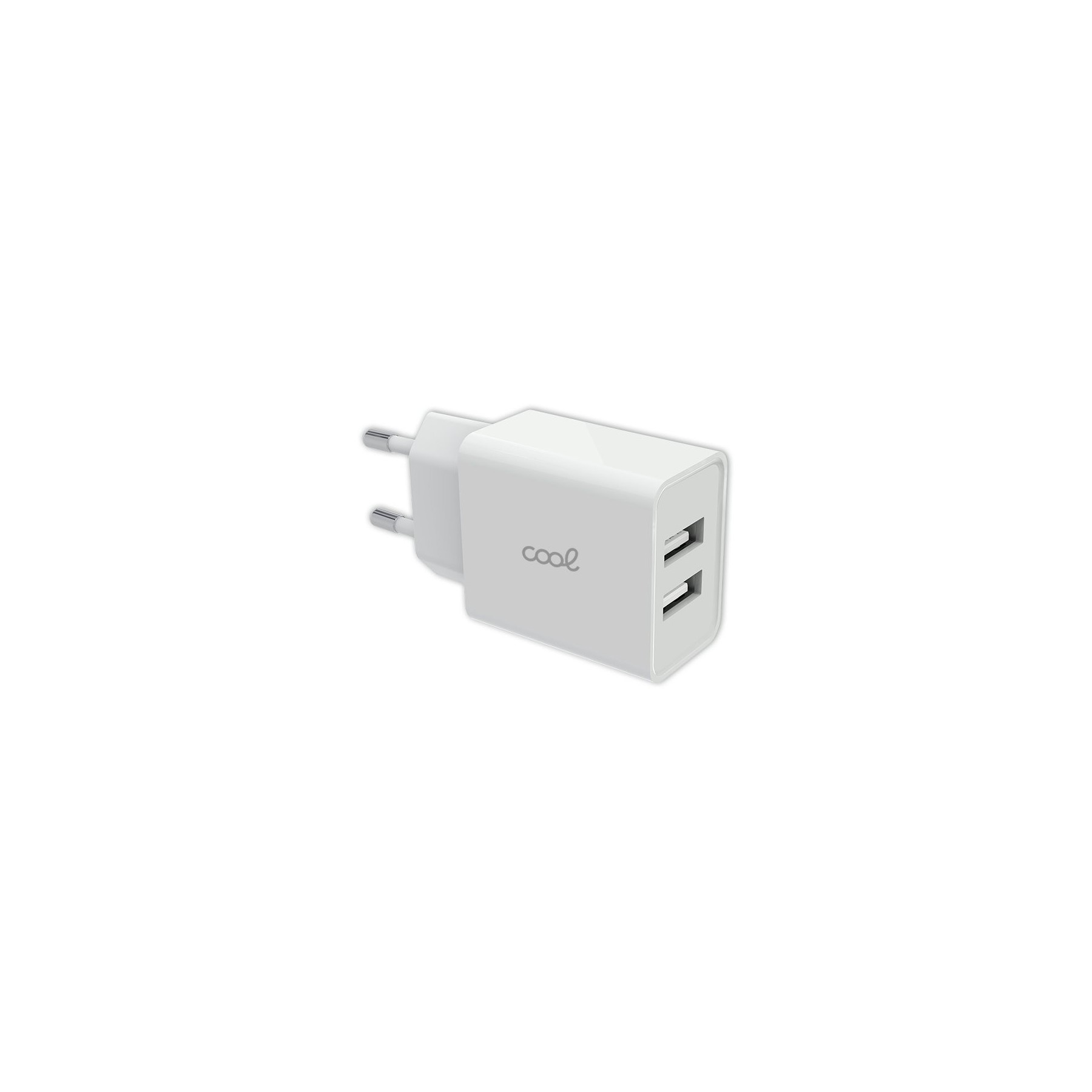 COOL CARGADOR RED UNIVERSAL ENTRADA 2 X USB  2.4 AMPERIOS BLANCO