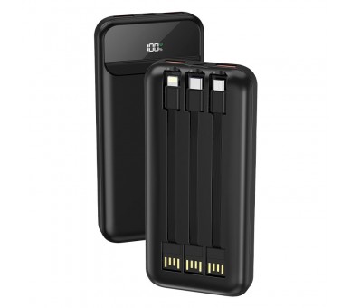 COOL BATERÍA EXTERNA  POWER BANK 10.000 MAH CARGA RÁPIDA 22.5W (3 CABLE
