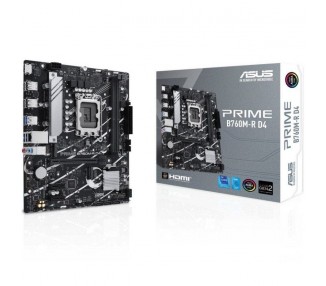 h2PRIME B760M R D4 h2pASUS PRIME B760M R D4 una placa base Intel B760 LGA 1700 micro ATX con PCIe 40 dos ranuras PCIe 40 M2 DDR