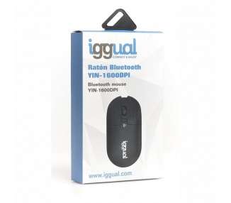 iggual Raton Bluetooth YIN 1600DPI negro