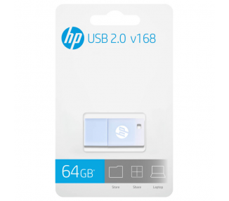 USB 20 HP 64GB v168 AZUL