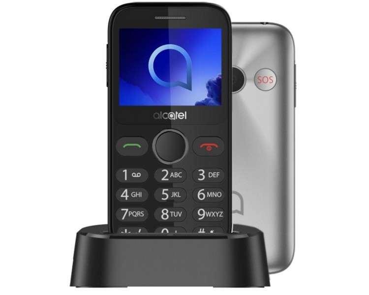 Telefono movil alcatel 2020x plata 24pulgadas