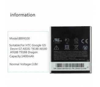 Recambio De Bateria Bb99100 Original Para Htc Desire G7 & Nexus One