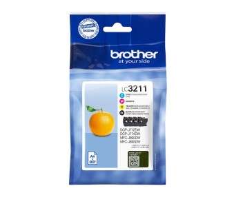 Pack cartuchos tinta brother lc3211val negro