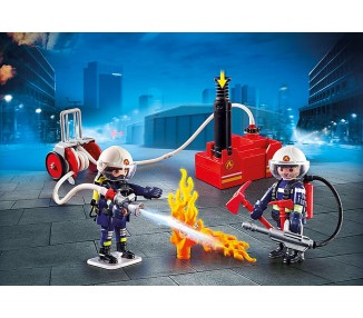 Playmobil ciudad accion bomberos con