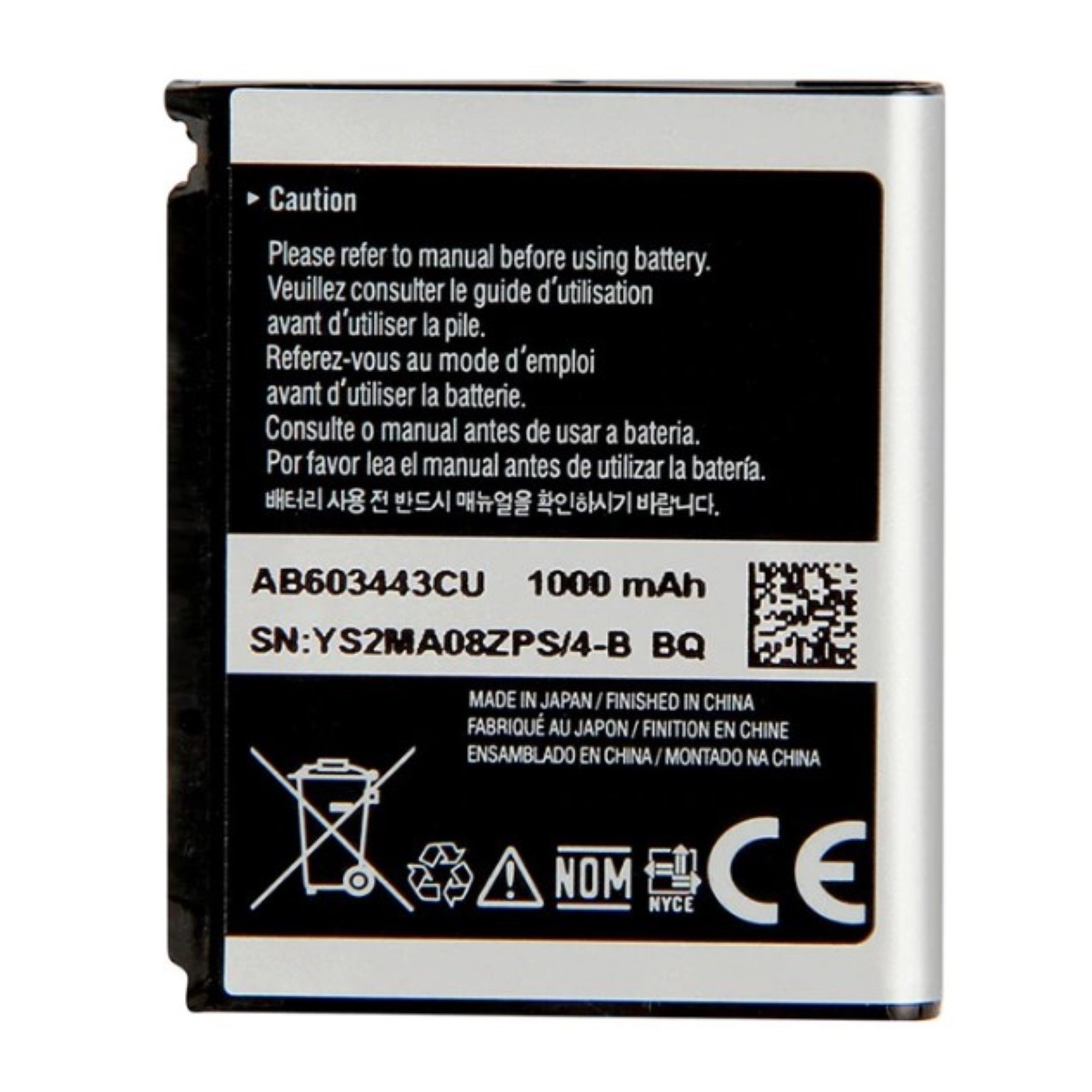 Bateria Ab553443Ce Para Samsung F490 U700 U708 Z370 Z378 Z560 Z568 Z720 Z728