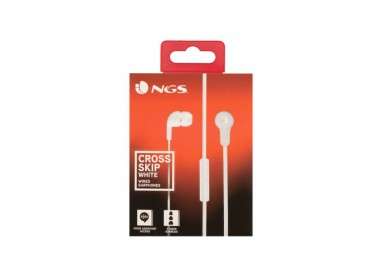 NGS Auriculares metalicos cplano 12m Blanco