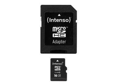 Intenso 3413470 Micro SD clase 10 16GB c adapt