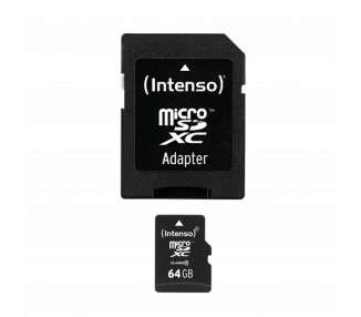 Intenso 3413490 Micro SD clase 10 64GB c adapt