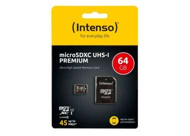 Intenso 3423490 Micro SD UHS I Premium 64GB c adap