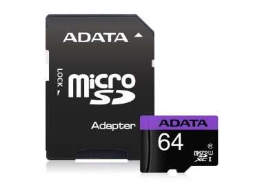 ADATA MicroSDHC 64GB UHS I CLASS10 c adapt