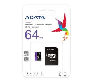 ADATA MicroSDHC 64GB UHS I CLASS10 c adapt