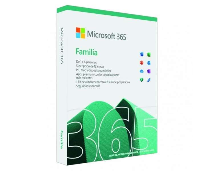 Microsoft office 365 familia 6 licencias