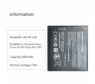 Battery For Nokia Lumia 535 , Part Number: BL-L4A