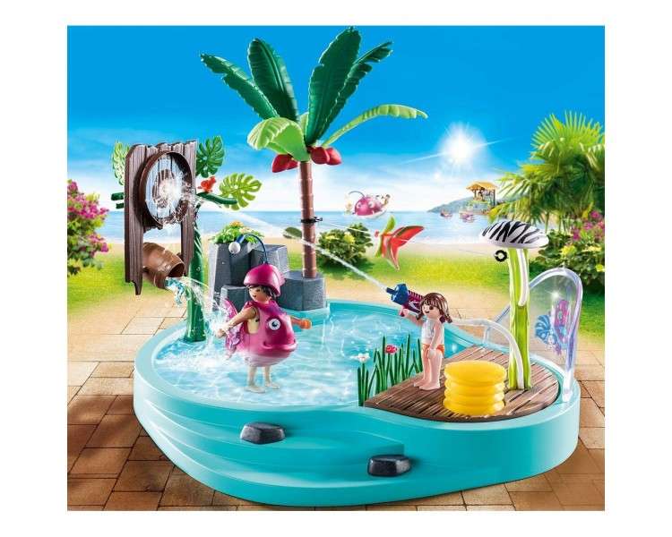 Playmobil piscina divertida con rociador agua