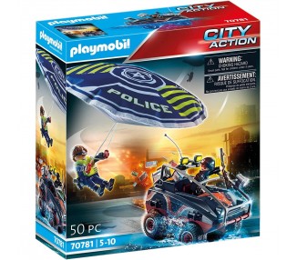 Playmobil policia paracaidas persecucion del vehiculo