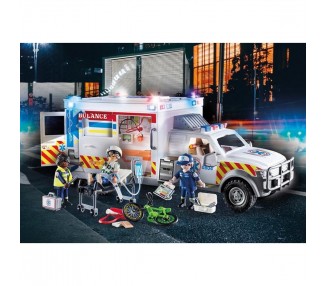 Playmobil vehiculo rescate us ambulance