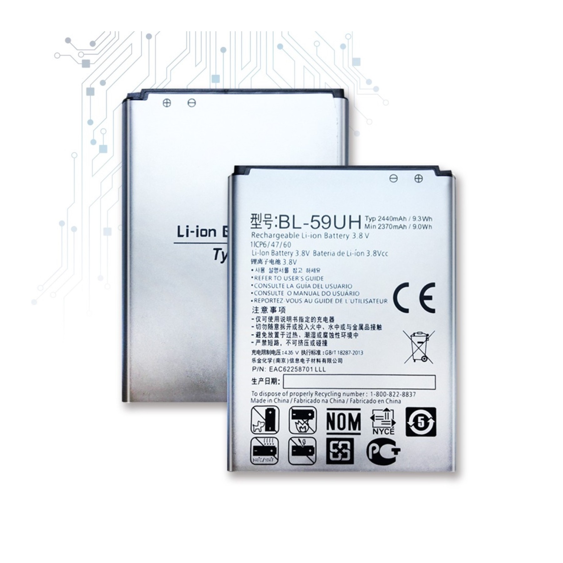 Bateria Original Para Lg Optimus G2 Mini D620 Bl-59Uh 2370Mah 3.8V