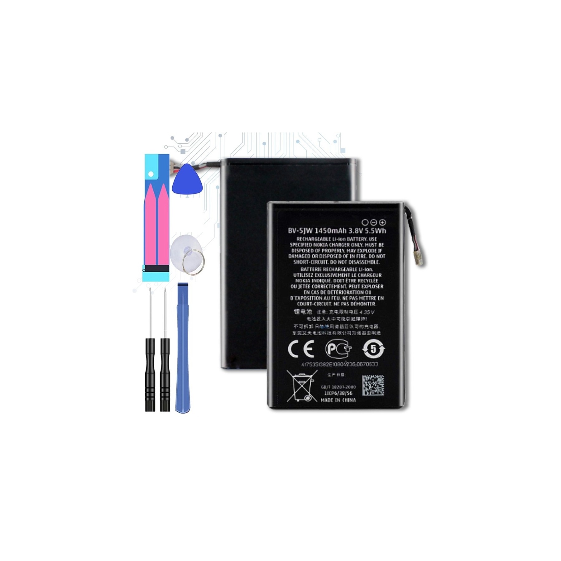 Bateria Original Para Nokia Lumia 800 Nokia N9 Bv-5Jw