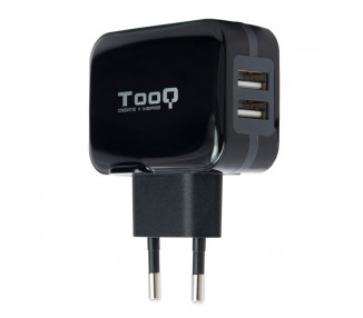 TooQ TQWC 1S02 Cargador de pared 2 USB Negro