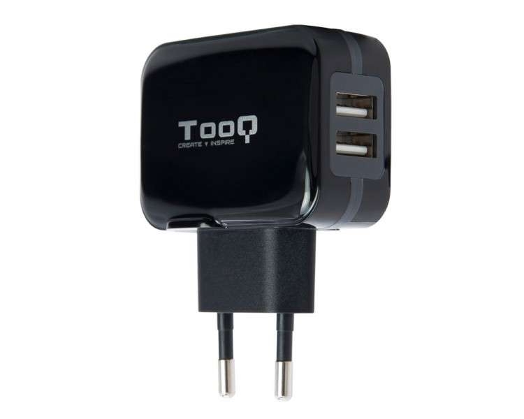 TooQ TQWC 1S02 Cargador de pared 2 USB Negro