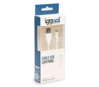 iggual cable USB A Lightning 100 cm blanco
