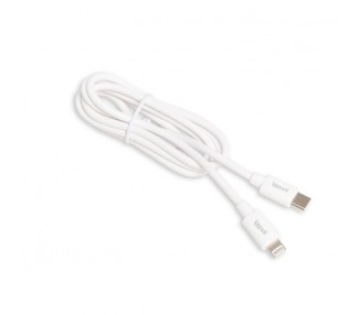 iggual cable USB C Lightning 100 cm blanco Q30 3A